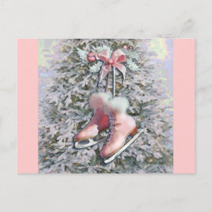 Carte Postale SKATES GLACES en ROSE par SHARON SHARPE