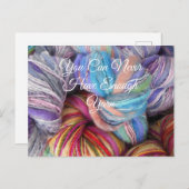 Carte Postale Skeins en fils colorés pour Tricot, Crochet (Devant / Derrière)