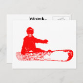 Carte Postale skeleboarder. (Devant / Derrière)