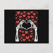 Carte Postale Skeleton Coeur main Valentines Jour Amour drôle (Devant)