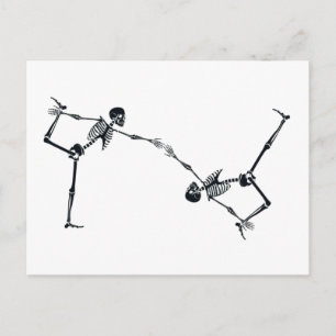 Carte Postale Skeleton Dancing Halloween