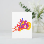 Carte Postale Skeleton en moto (Debout devant)