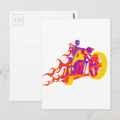 Carte Postale Skeleton en moto (Devant / Derrière)