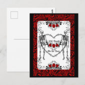 Carte Postale Skeleton gothique jusqu'à la mort nous sépare (Devant / Derrière)