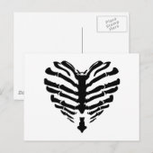 Carte Postale Skeleton Heart (Devant / Derrière)