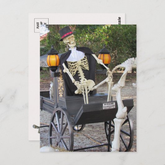 Carte postale Skeleton Horse Carraige (Devant / Derrière)