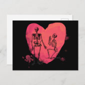 Carte Postale Skeleton Love (Devant / Derrière)