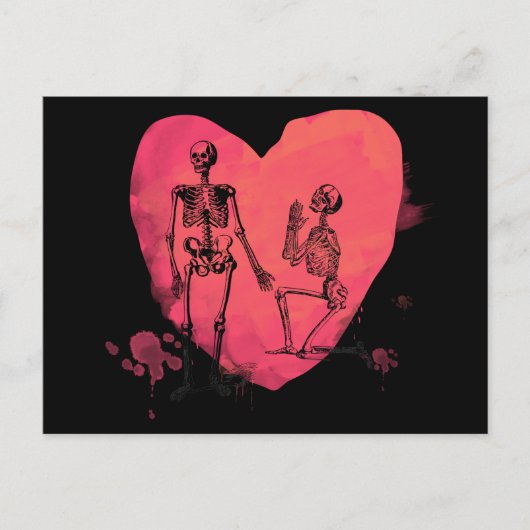 Carte Postale Skeleton Love (Devant)