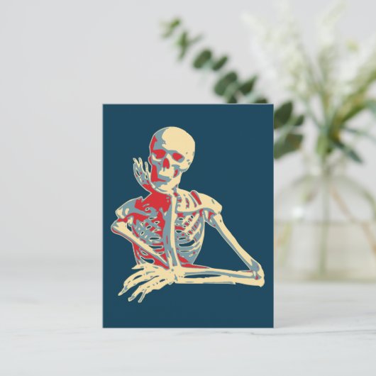 Carte Postale Skeleton rétro (Debout devant)