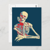 Carte Postale Skeleton rétro (Devant / Derrière)