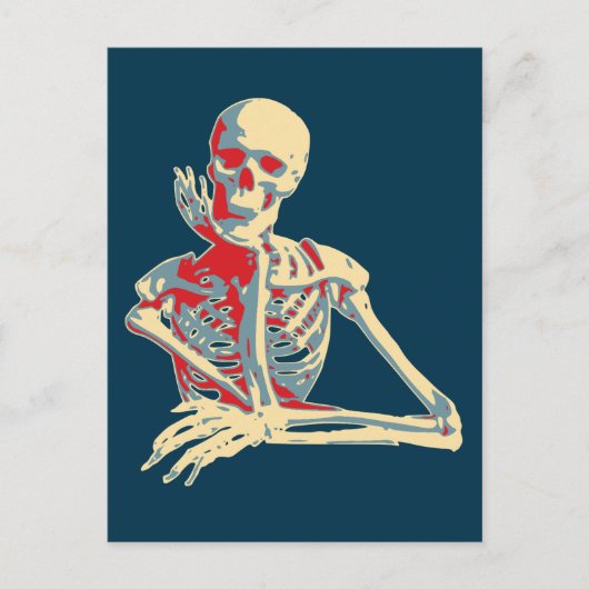 Carte Postale Skeleton rétro (Devant)