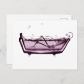 Carte Postale Skeleton rose X-ray à Bath Tub (Devant / Derrière)