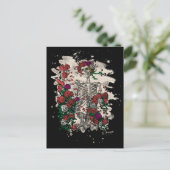Carte Postale Skeleton & Roses - bleached version (Debout devant)