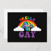 Carte Postale Skeleton Skella Gay Rainbow Prith Mois (Devant / Derrière)