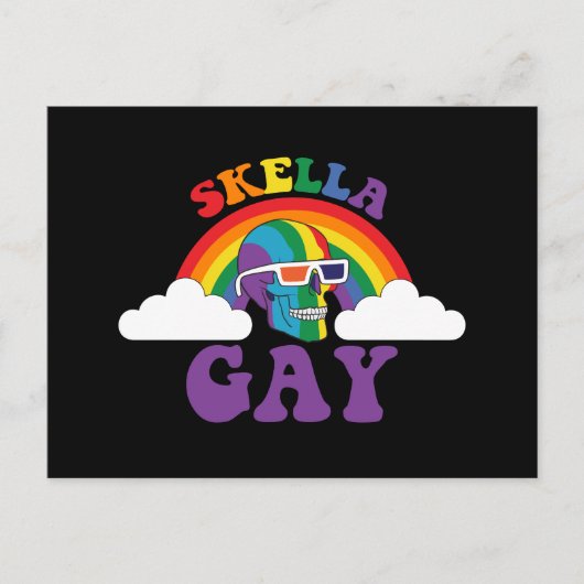 Carte Postale Skeleton Skella Gay Rainbow Prith Mois (Devant)