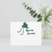 Carte Postale Skeleton Yoga Déplaisant Danser le crâne (Debout devant)