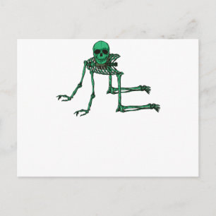 Carte Postale Skeleton Yoga Déplaisant Danser le crâne