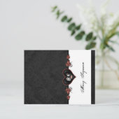 Carte Postale Skeletons Black AJOUT NAME GLOSS Plaque (Debout devant)