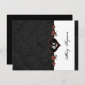 Carte Postale Skeletons Black AJOUT NAME GLOSS Plaque (Devant / Derrière)