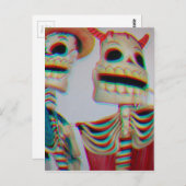 Carte Postale Skeletons dansants (Devant / Derrière)