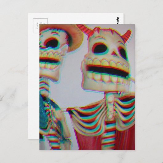 Carte Postale Skeletons dansants (Devant / Derrière)