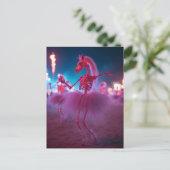 Carte Postale Skeletons de Cheval en Pink Tutus Desert Nuit (Debout devant)