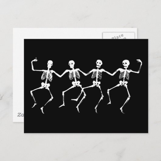 Carte Postale Skeletons de danse II (Devant / Derrière)