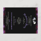 Carte Postale Skeletons de danse violet budget Halloween (Dos)