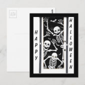 Carte Postale Skeletons d'Halloween (Devant / Derrière)