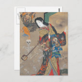 Carte Postale Skeletons japonais, Squelette avec guitare (Devant / Derrière)