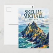 Carte Postale Skellig Michael, Portmagee, Comté de Kerry, Irland (Devant / Derrière)