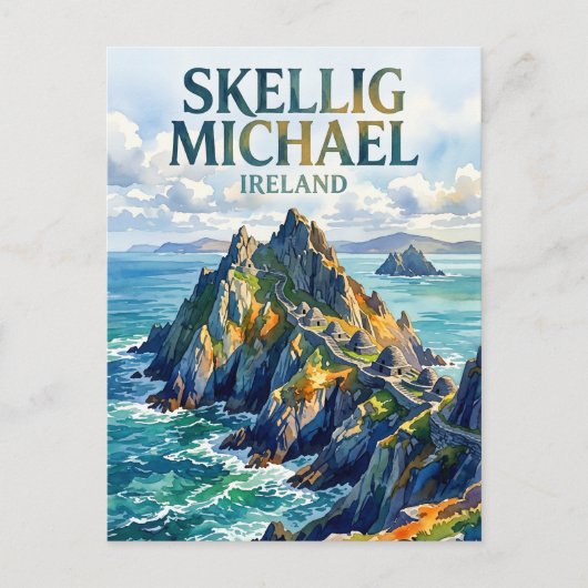 Carte Postale Skellig Michael, Portmagee, Comté de Kerry, Irland (Devant)
