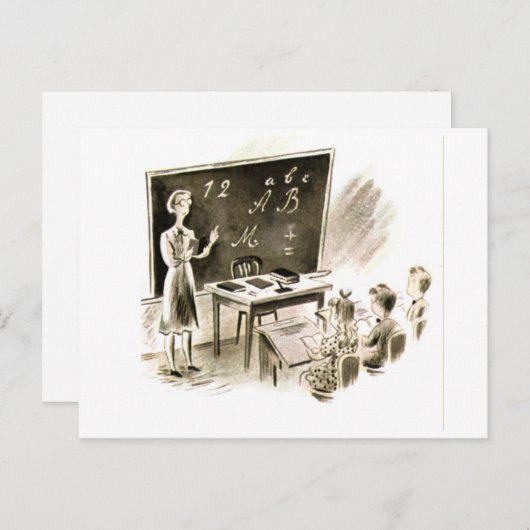 Carte Postale Sketch de classe (Devant / Derrière)