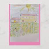 Carte Postale Sketch du pays du vin de Bordeaux (Devant)
