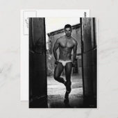 Carte Postale SKETCH : Italien Hunk in Briefs (Devant / Derrière)