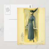 Carte postale Sketch mode vintage (Devant / Derrière)