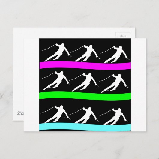 Carte Postale ski (Devant / Derrière)