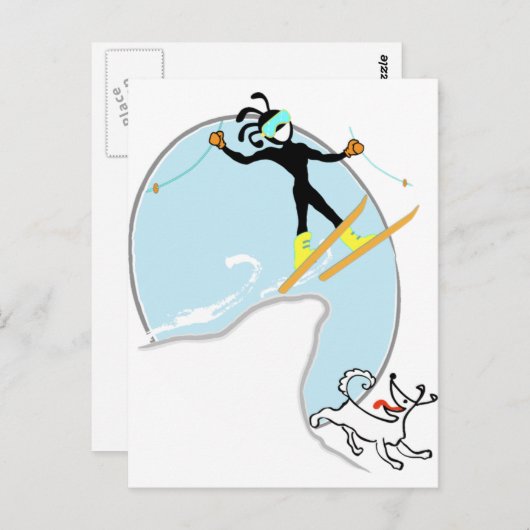 Carte Postale Ski (Devant / Derrière)