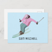 Carte Postale Ski (Devant / Derrière)