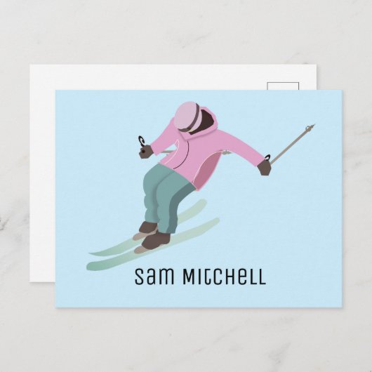 Carte Postale Ski (Devant / Derrière)