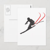 Carte Postale ski (Devant / Derrière)
