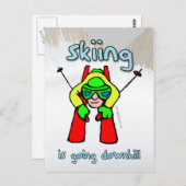 Carte Postale Ski (Devant / Derrière)