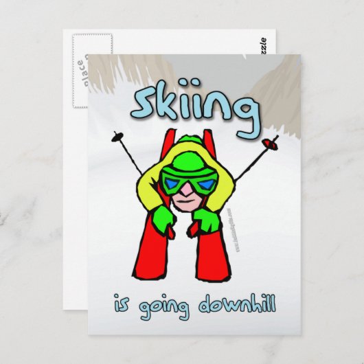 Carte Postale Ski (Devant / Derrière)