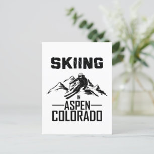 Carte Postale Ski à Aspen Colorado