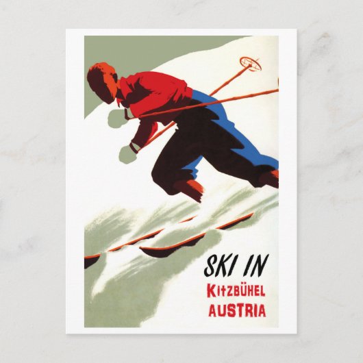Carte Postale Ski à Kitzbuhel, Autriche (Devant)