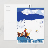 Carte Postale Ski à Semmering, Autriche (Devant / Derrière)