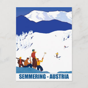 Carte Postale Ski à Semmering, Autriche