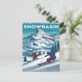 Carte Postale Ski à Snowbasin sur le mont Ogden, Utah (Debout devant)