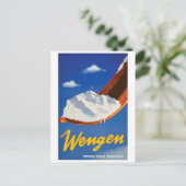 Carte Postale Ski à Wengen, Suisse (Debout devant)