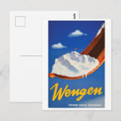 Carte Postale Ski à Wengen, Suisse (Devant / Derrière)